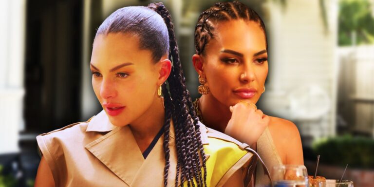 Side by side images of Selling Sunset's Amanza Smith