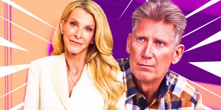 the golden bachelor - side by side image of joan and gerry looking serious